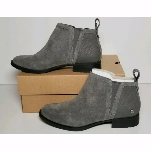 UGG Grey Suede Ankle Boots - Size 7.5 - Picture 5 of 8